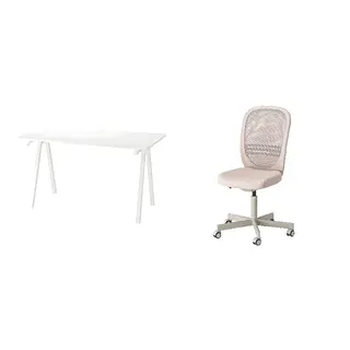 FLINTAN/TROTTEN set: desk + office chair