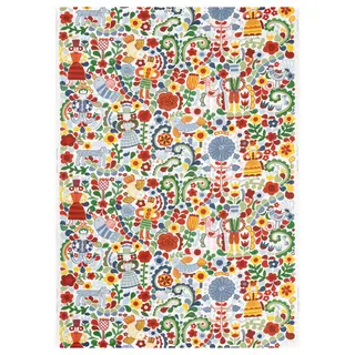 CINTIAKAKTUS pre-cut fabric, white/multicolour, Length 300 x Width 150 cm