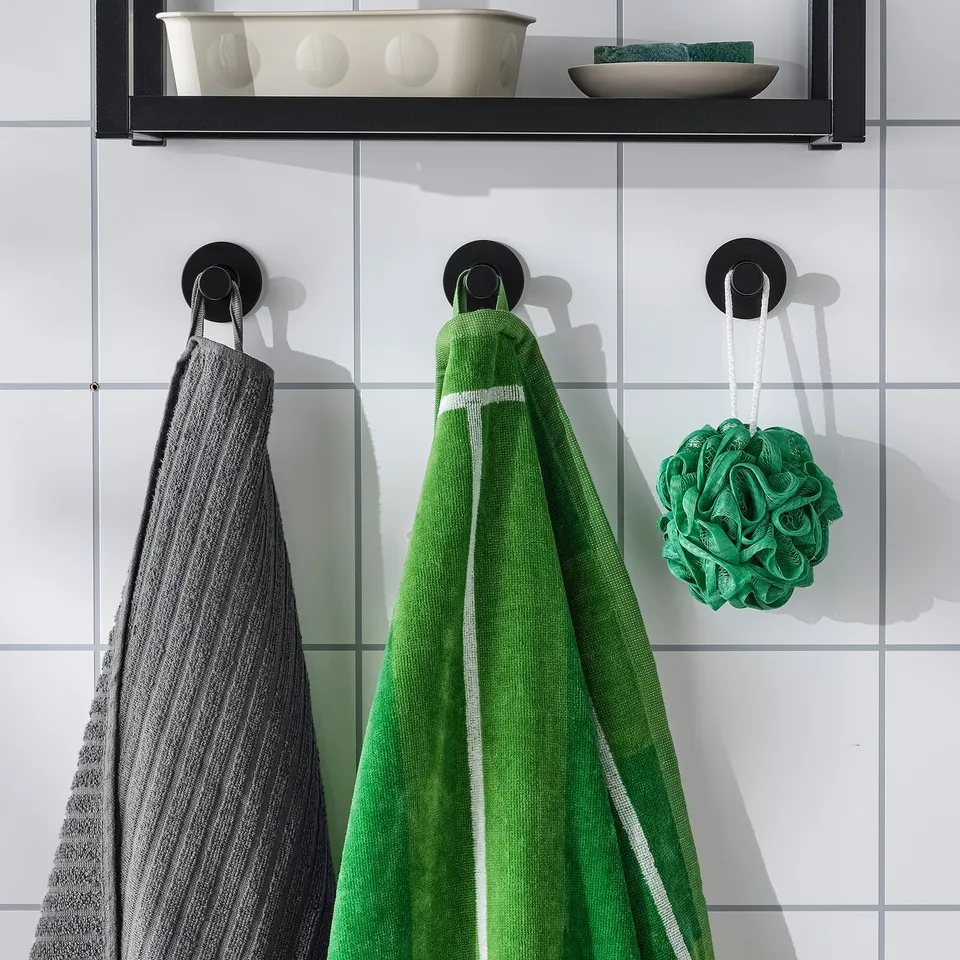 SPORTSLIG Bath sheet, green/football pitch, 100x150 cm