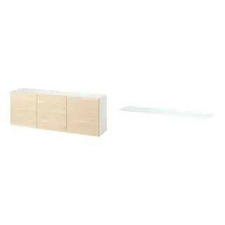 BESTÅ set: wall-mounted cabinet combination + top panel