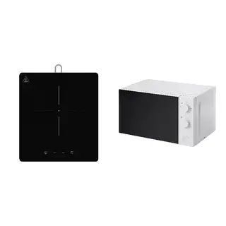 TILLREDA set: portable induction hob + microwave oven