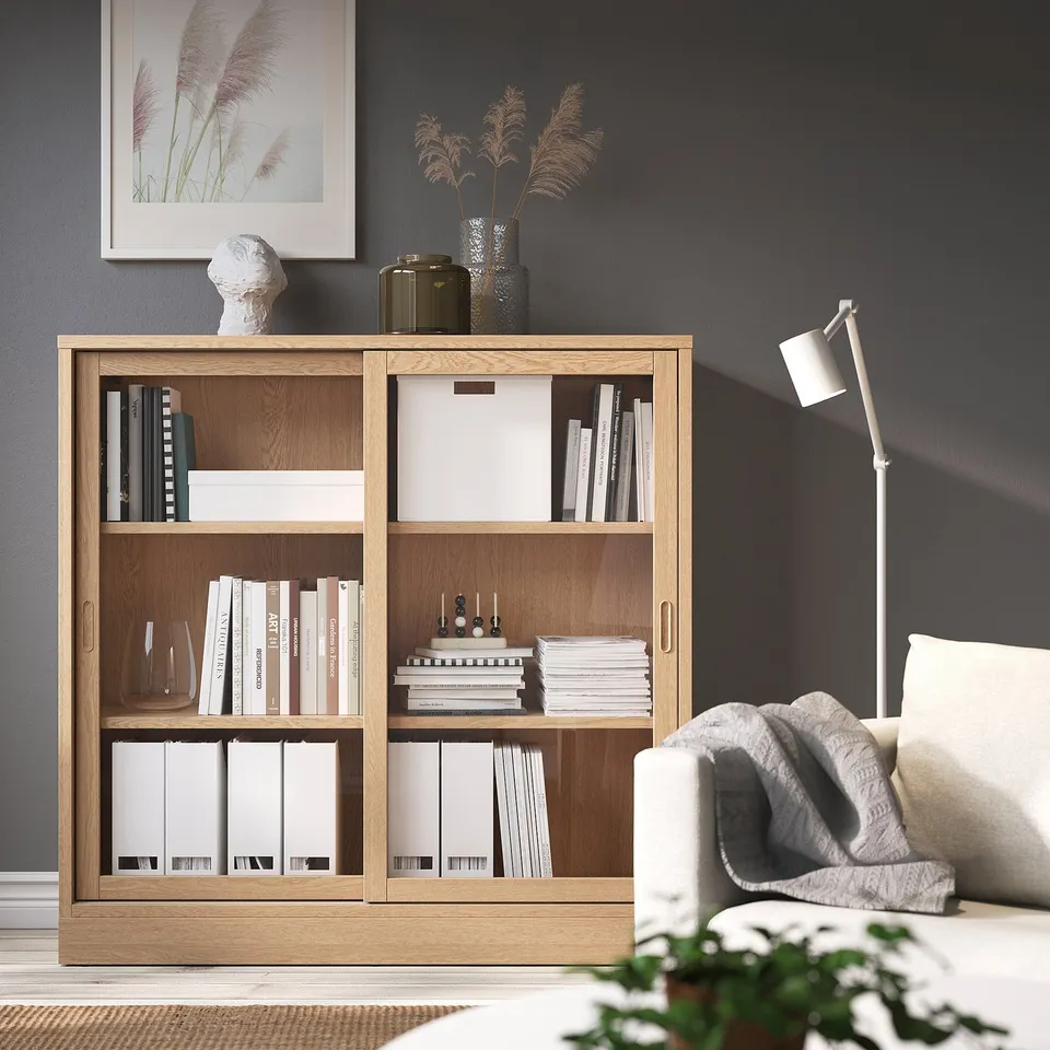 part: TONSTAD cabinet with sliding glass doors