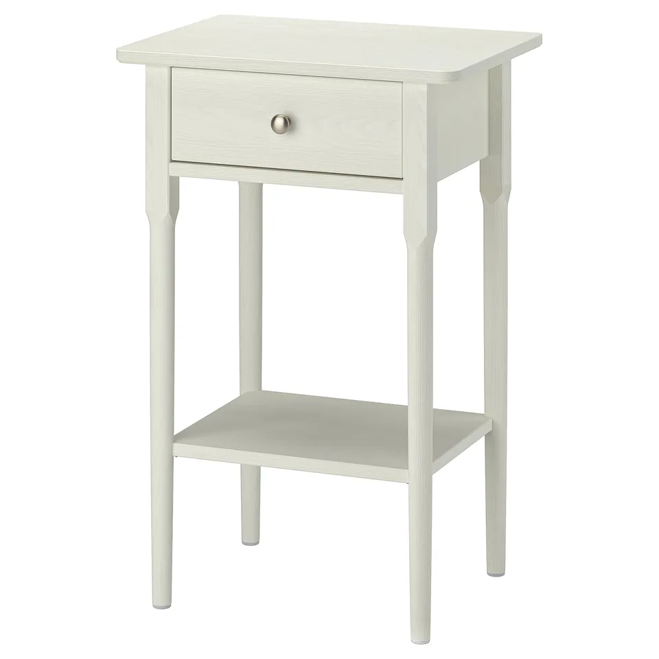 BLÄSTÅSEN Bedside table, white, 50x37x76 cm