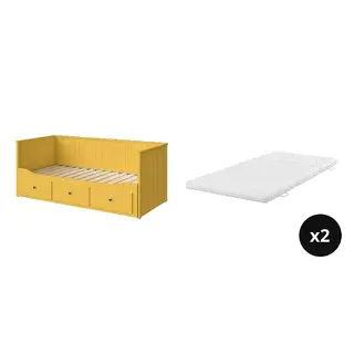 HEMNES/ÅNNFJÄLLET Bed with 8cm thick mattress, coir, foam, super firm