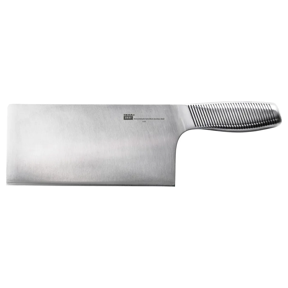 IKEA 365+ stainless steel knife, silver, rectangular blade, textured grip.