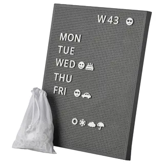 SVENSÅS pegboard with letters, dark grey, Width 30 x Height 40 cm