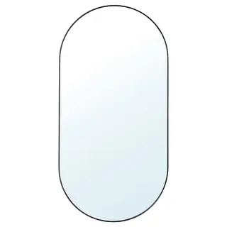 LINDBYN mirror, black, 60x120 cm