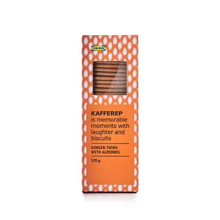 KAFFEREP ginger thins with almonds