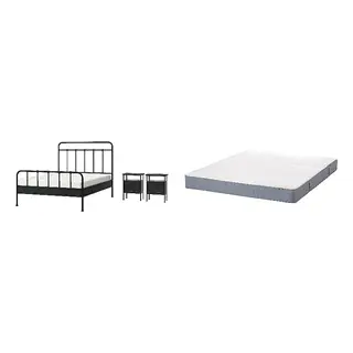 STJÄRNÖ/VESTMARKA Bed with 18cm thick mattress, sprung, foam, extra firm