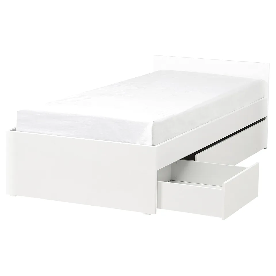part: VIHALS bed frame with 2 storage boxes