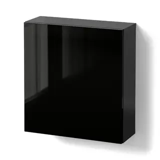 BESTÅ wall-mounted cabinet combination, black-brown/Selsviken black, 60x22x64 cm