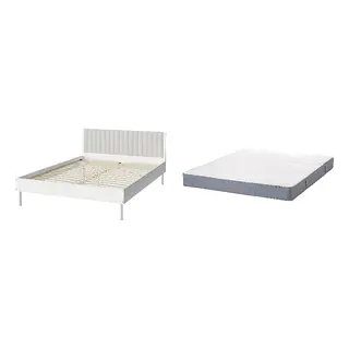 BRUKSVARA/VESTMARKA Bed with 18cm thick mattress, sprung, foam, extra firm