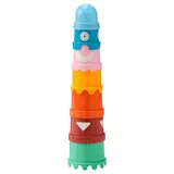 UPPSTÅ building beakers, multicolour, Height 34 cm