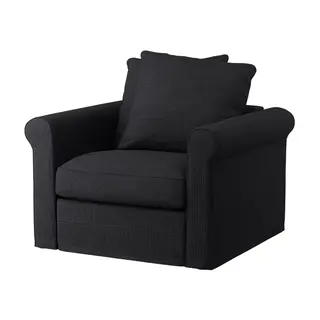 GRÖNLID cover for armchair, Hillared anthracite