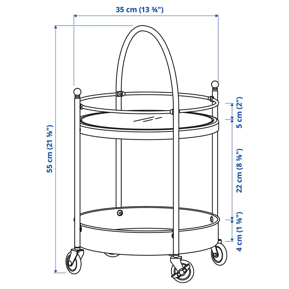Illustration with measurements for the product: FRÖSJÖN.