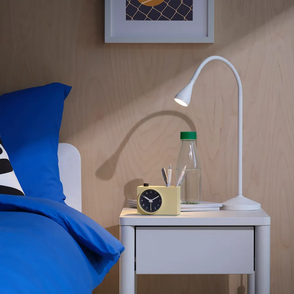 ÖKENMARSVIN Alarm clock, yellow, 11x6x9 cm