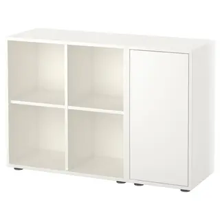 EKET cabinet combination with feet, white, 105x35x72 cm