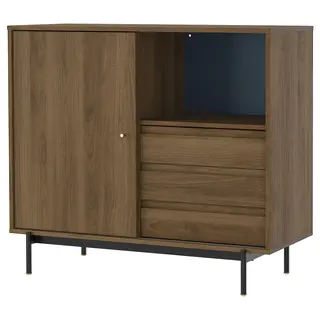 RÅDMANSÖ cabinet, brown walnut effect, 118x49x103 cm