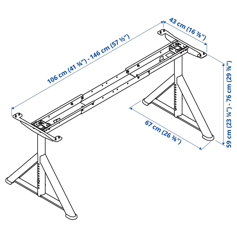 part: IDÅSEN underframe for table top