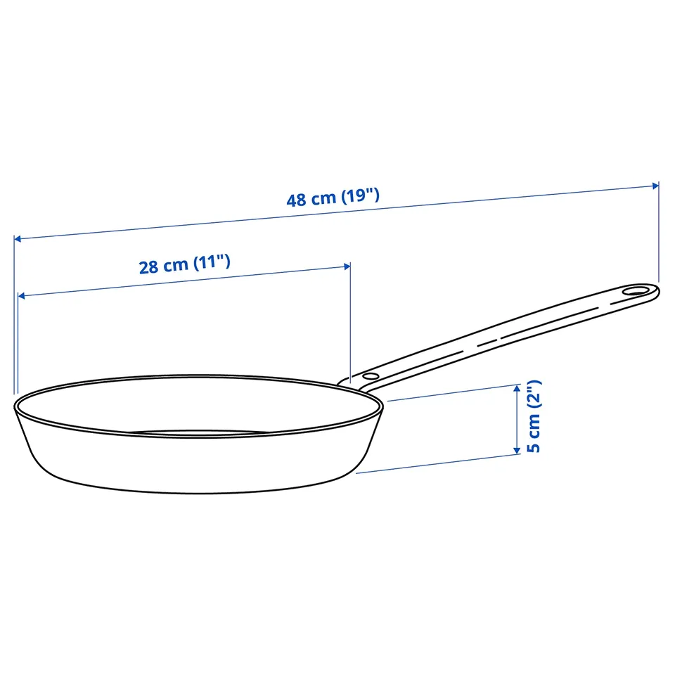 Illustration with measurements for the product: HEMKOMST.