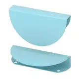 BEGRIPA handle, light blue/half-round, 130 mm