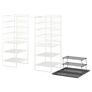 JONAXEL / GREJIG hallway furniture, set of 5, white/grey
