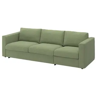VIMLE 3-seat sofa-bed, Mosshed grey-green, Width 261 x Depth 98 cm