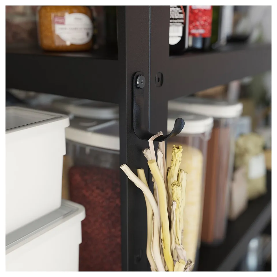 Black BROR hook with yellow vegetables.