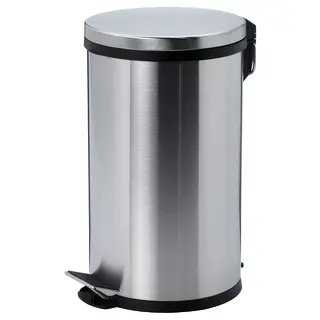 SNÖRPA pedal bin, stainless steel, Height 27 cm