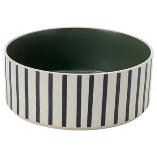 UTSÅDD pet bowl, stripe pattern black-blue/grey-green, 19 cm