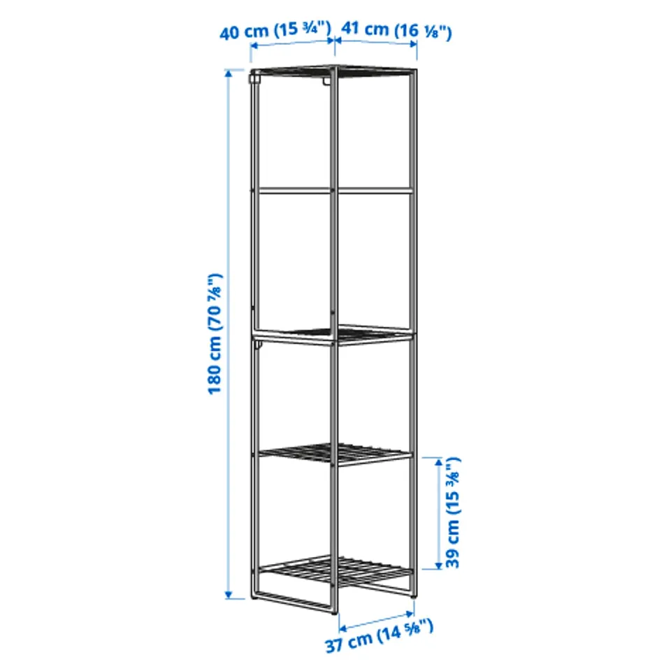 Illustration with measurements for the product: JOSTEIN.