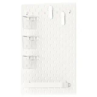 SKÅDIS pegboard combination, white, 36x56 cm