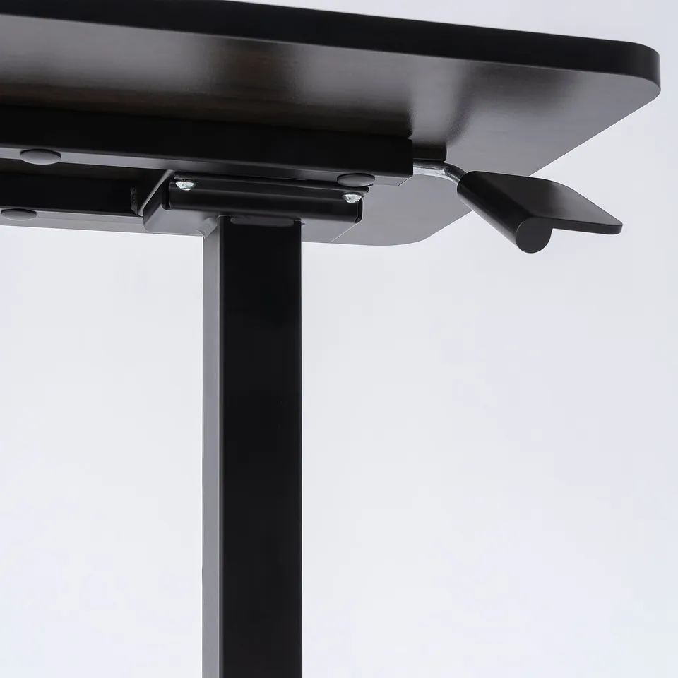 BOLLSIDAN Laptop stand, walnut effect/black, 68x36 cm