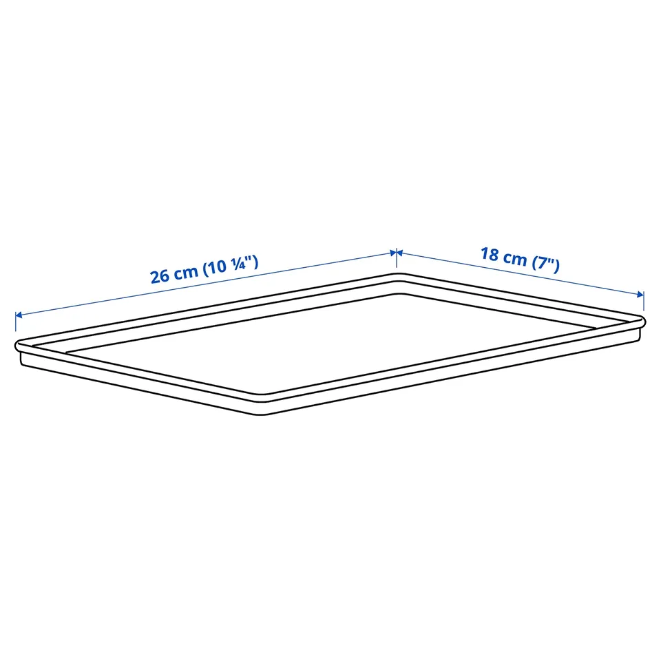 Illustration with measurements for the product: KUGGIS.