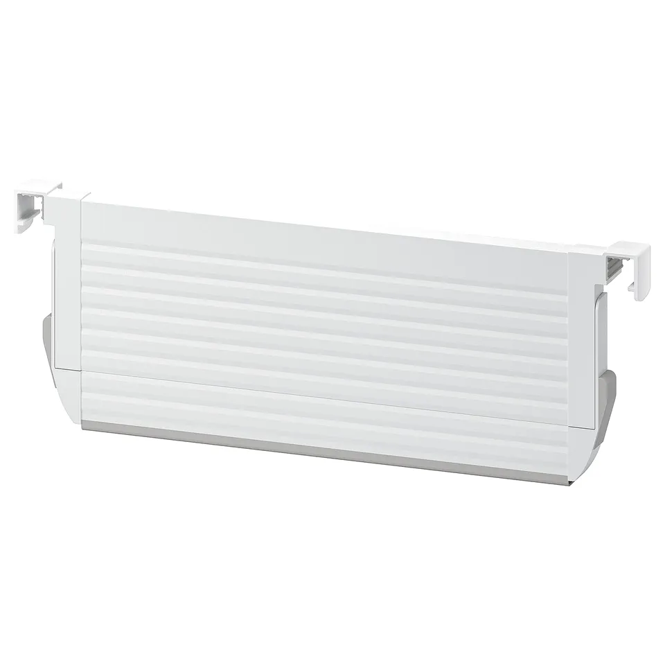 A white plastic drawer organiser named UPPDATERA. It has adjustable divider sections for storage and organisation.