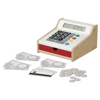 DUKTIG toy cash register, Length 19 x Width 11 x Height 18 cm