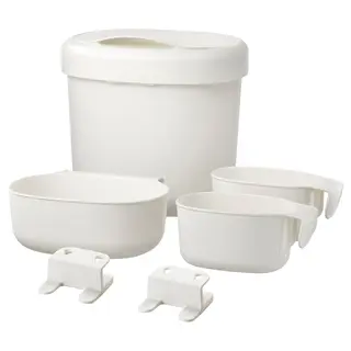 ÖNSKLIG stor baskets changing tbl set of 4, white
