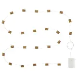 STRÅLA LED lighting chain, envelope battery-operated/red, 2.80 m