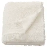 SANDBRODD throw, off-white, 130x170 cm