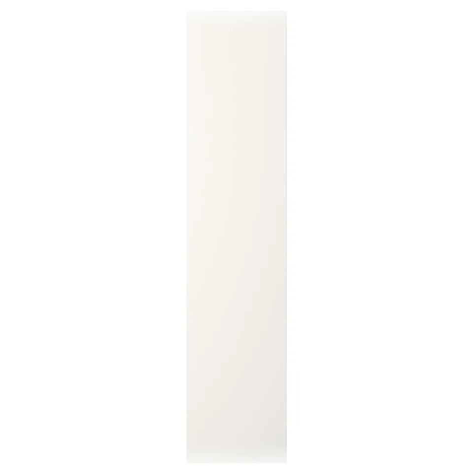 A white FONNES door for platsa storage. Simple and versatile design, made of particleboard with a paper foil finish.