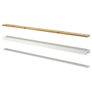 SKYTTA rail for sliding door frame, 3 tracks white, Width 12.2 x Length 200.0 cm