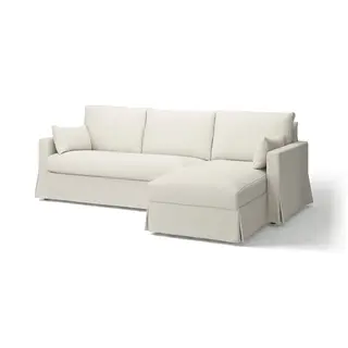 HYLTARP cover f 3-seat sofa w ch lng, right, Gransel natural