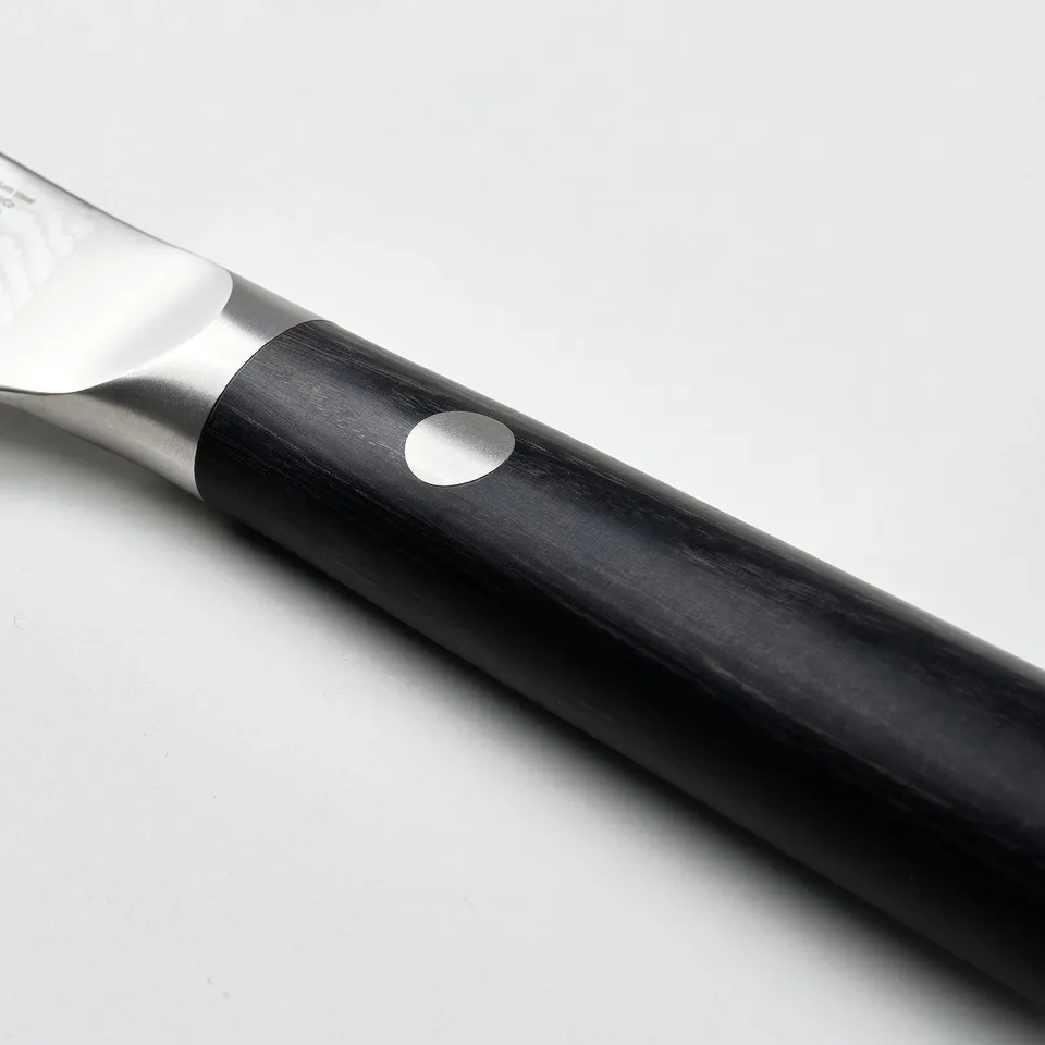 FJÄLLRÖDING Cook's knife, damascus steel/black, 22 cm