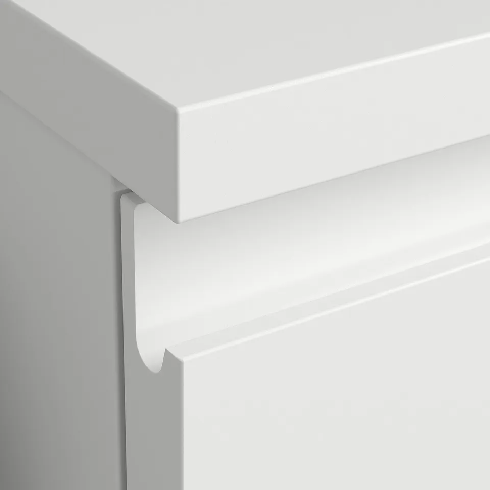 STORKLINTA Chest of 3 drawers, white, 70x50x75 cm