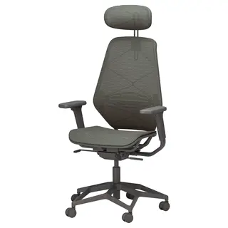 STYRSPEL gaming chair, dark grey/grey, Width 71 x Depth 69 cm