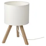 STORSEGEL table lamp, ash/white, Height 30 cm