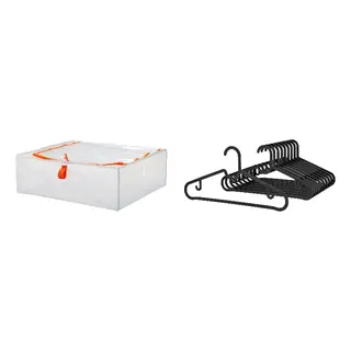 PÄRKLA/SPRUTTIG set: storage case + hanger