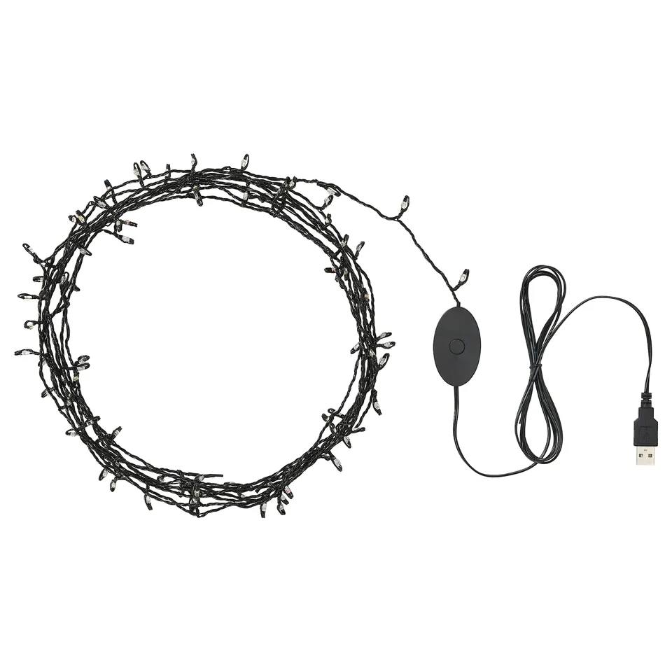 STRÅLA LED lighting chain, micro multicolour
