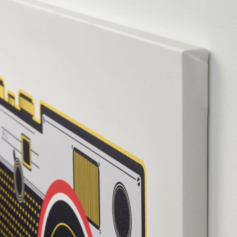 Canvas print with bold colours; crisp lines, high quality. Part of a vibrant artwork.