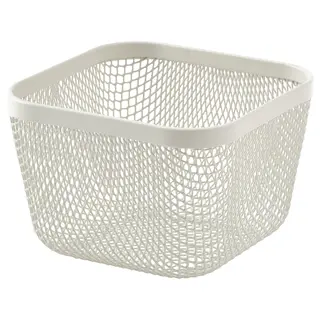 IKEA 365 + food storage basket, metal/white, 14x14x10 cm